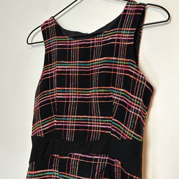 Hutch Rainbow Tweed Plaid Sheath Dress 0 - Picture 2 of 5